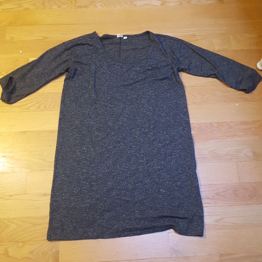 Gap heather black shift dress M